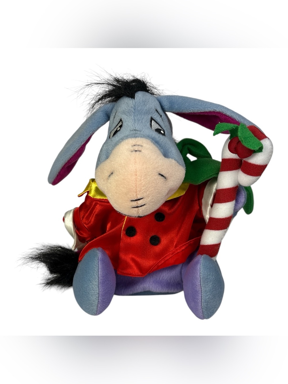 Vtg Disney Store Eeyore Caroler Christmas Musical Plush Animated 8.5" Working
